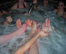 Feet toes pool