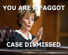 Judge faggot verdict