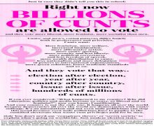 Women vote cunt